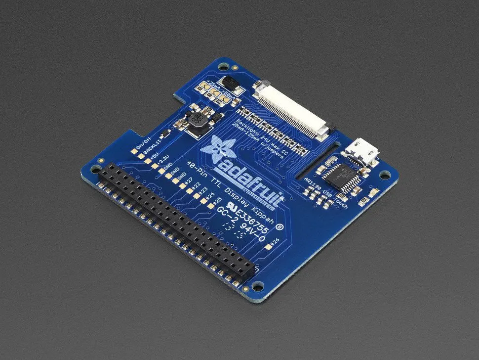 Adafruit DPI TFT Kippah for Raspberry Pi with Touch Support