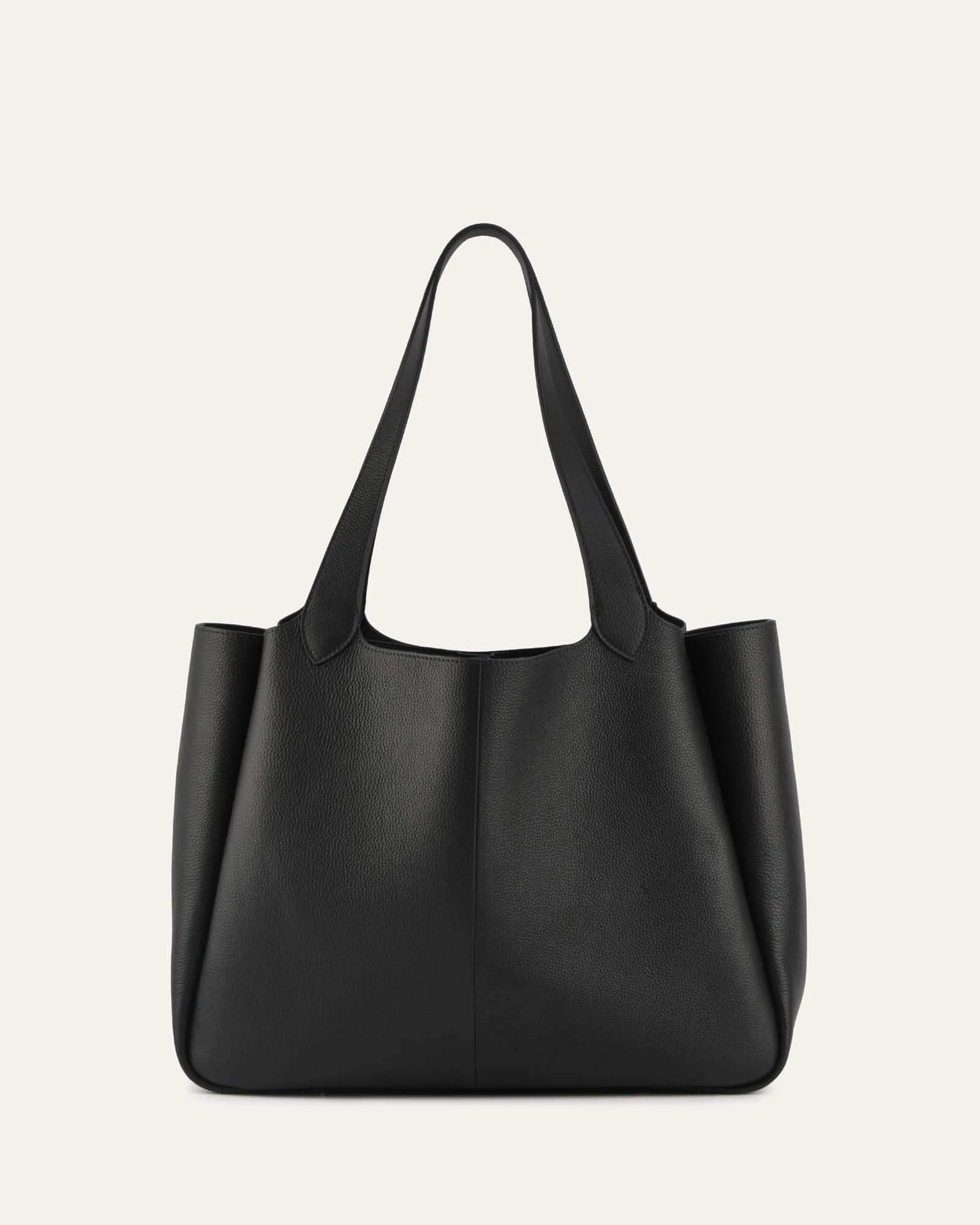 ALPHA TOTE BAG BLACK LEATHER