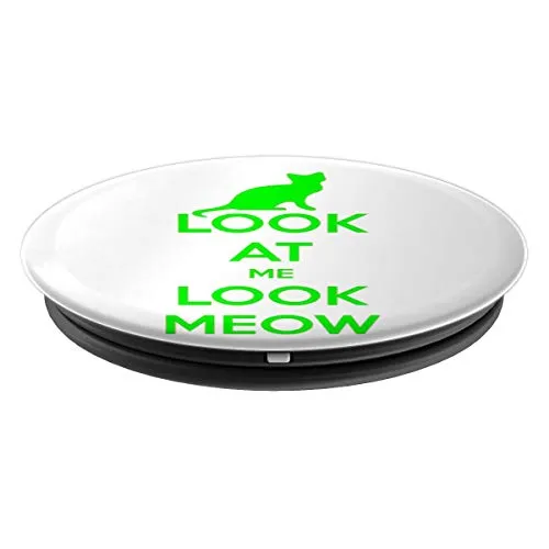 Amazon.com: Look At Me Look Meow! - PopSockets Grip and Stand for Phones and Tablets: Cell Phones & Accessories