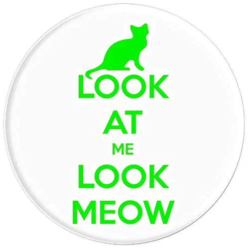 Amazon.com: Look At Me Look Meow! - PopSockets Grip and Stand for Phones and Tablets: Cell Phones & Accessories