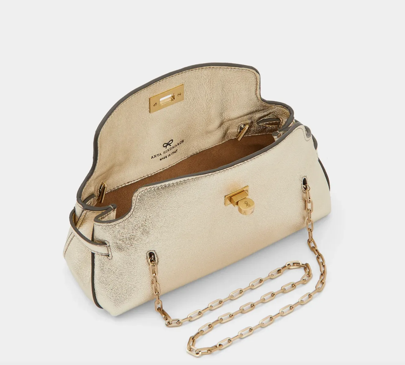 Anya Hindmarch Gold Mini Waverley