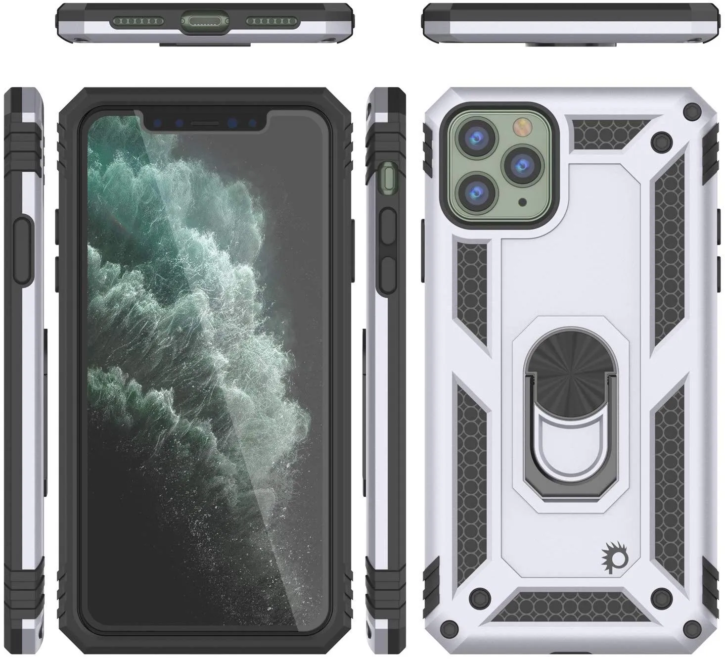 Apple iPhone 11 Pro Max Punkcase ArmorShield Military Style Case Silver