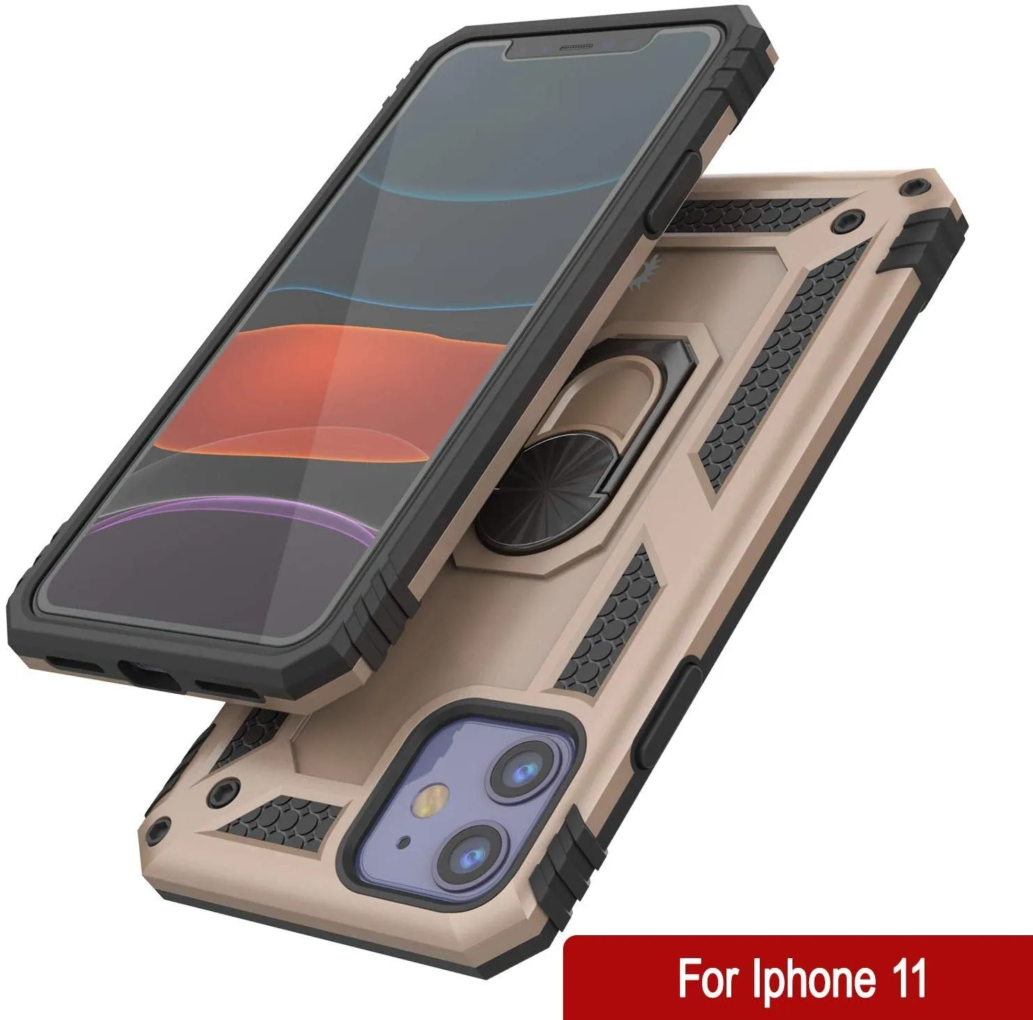 Apple iPhone 11  Punkcase ArmorShield Military Style Case Gold