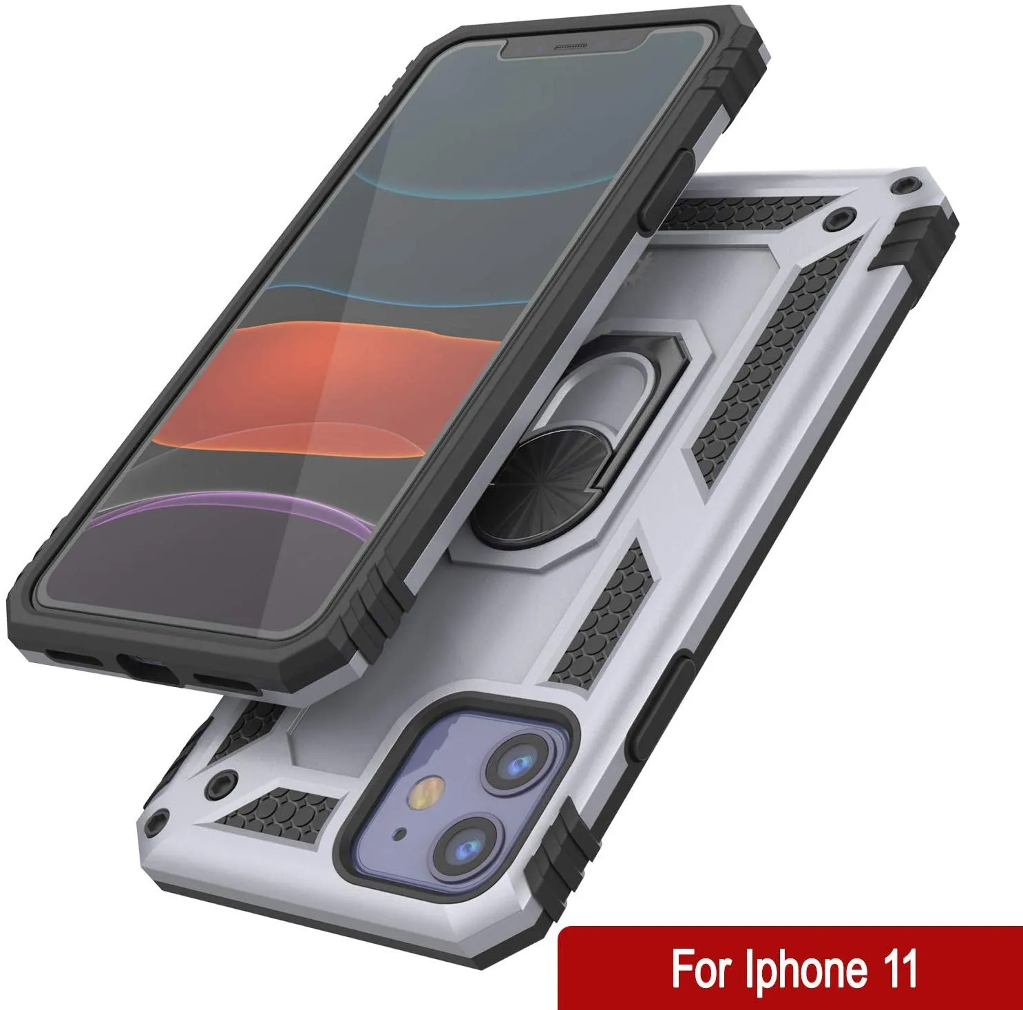 Apple iPhone 11  Punkcase ArmorShield Military Style Case Silver