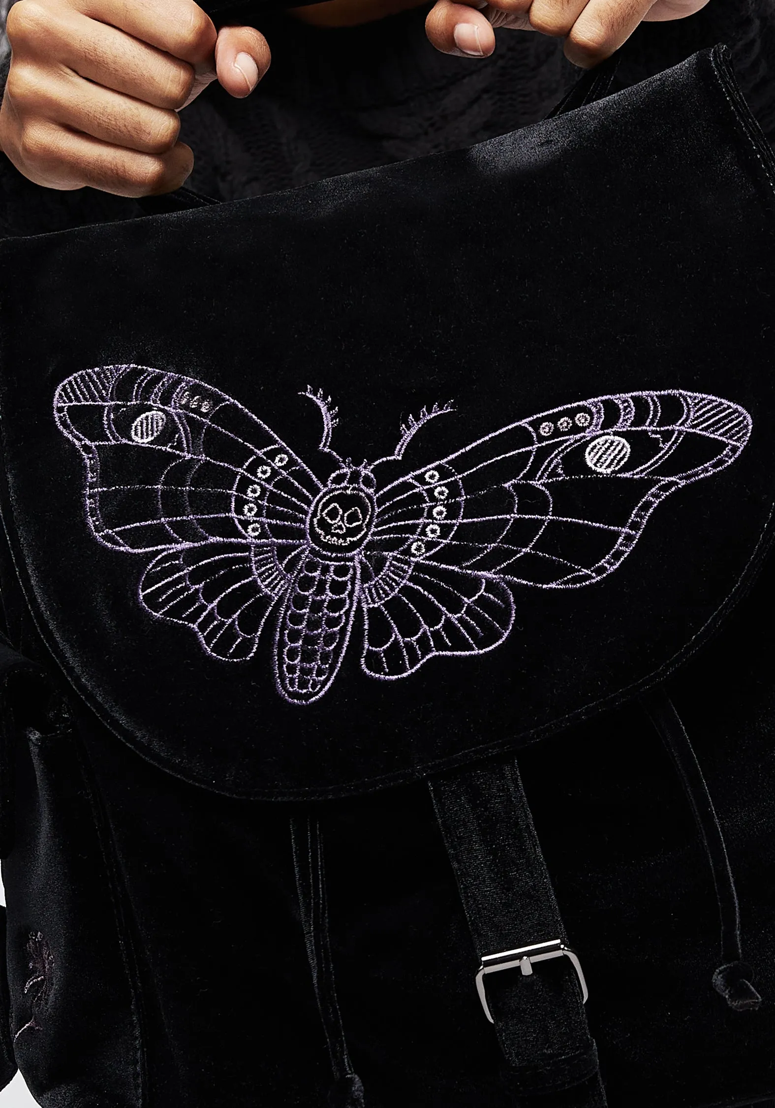 Atropos Moth Embroidered Satchel Backpack