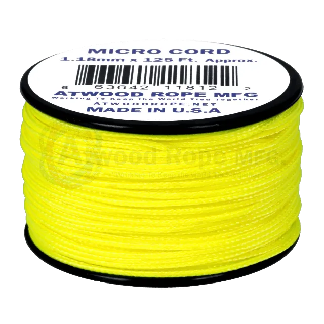 Atwood Micro Cord 1.18mm - Neon Yellow