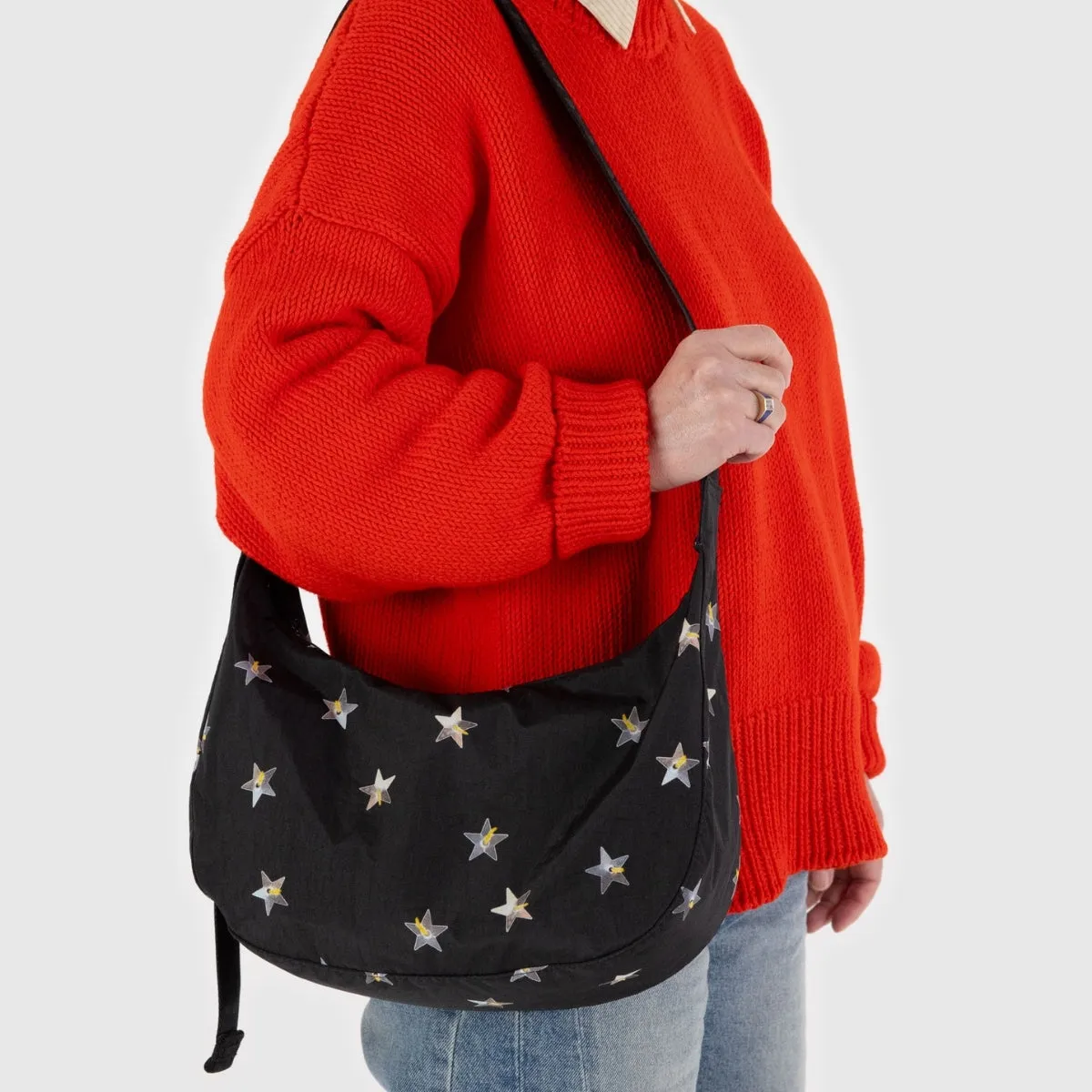 Baggu Medium Nylon Crescent Bag in Stars