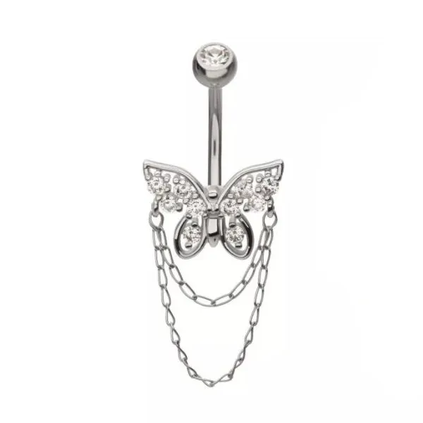 Belly Ring - Butterfly Chain