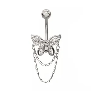 Belly Ring - Butterfly Chain