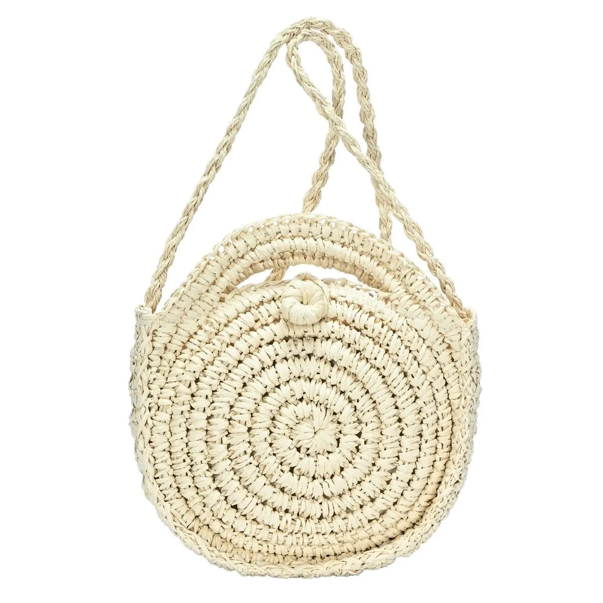 BGS81985 Round Straw Crossbody Bags