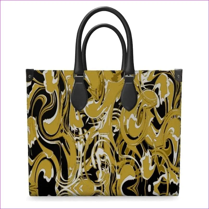 Black Ivy Distressed Luxury Leather Shopper Bag