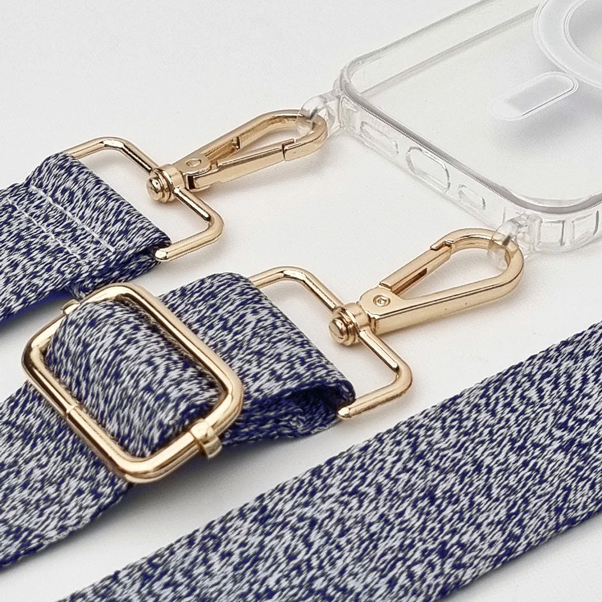 Blue Melange Woven Strap