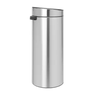 Brabantia Soft Touch Plastic Bin Matt Steel with Steel Lid 30Ltr - HU174