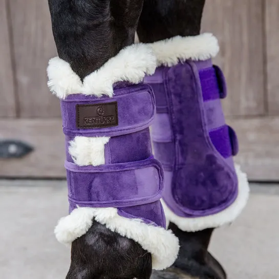 Brushing Boots Velvet Contrast