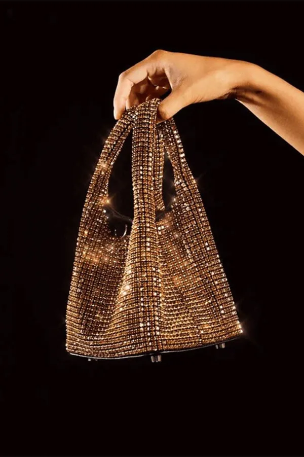 Diamond Bucket Bag Rhinestone Chain Bag