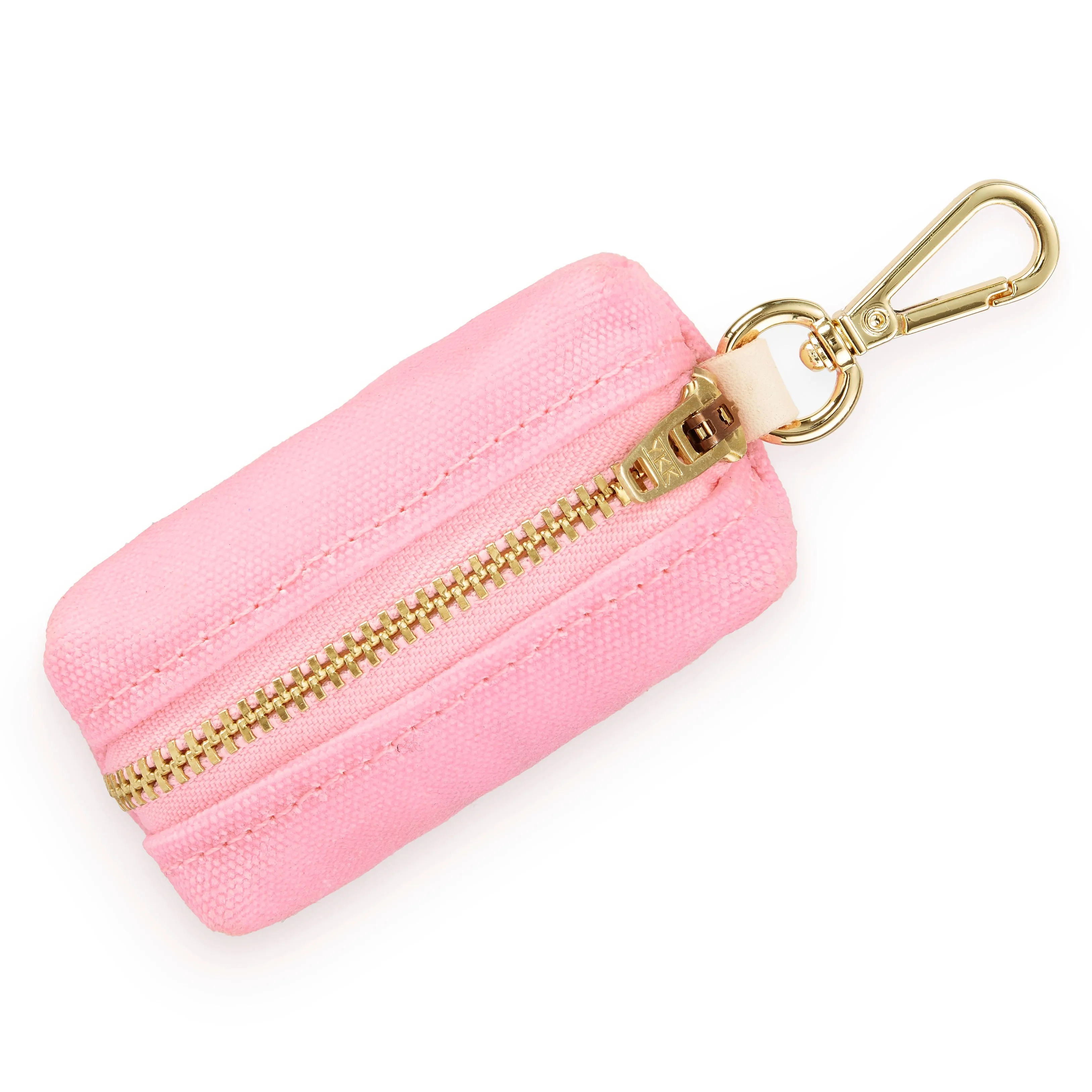 Dog Poop Bag dispenser: Petal Pink Waxed Canvas