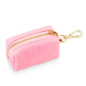 Dog Poop Bag dispenser: Petal Pink Waxed Canvas