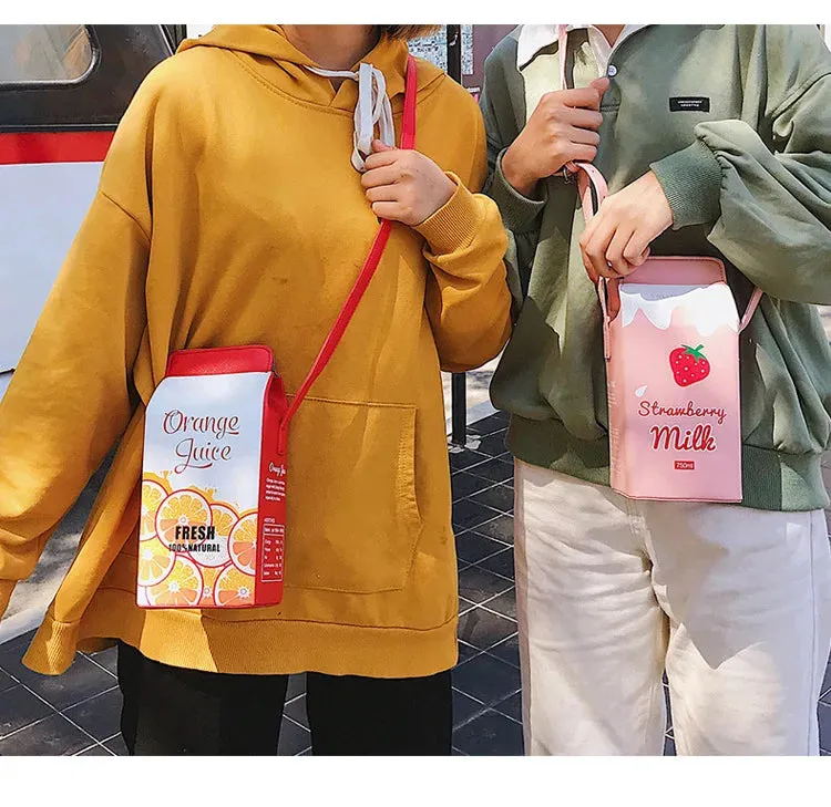 Drink Carton Novelty Shoulder Bag