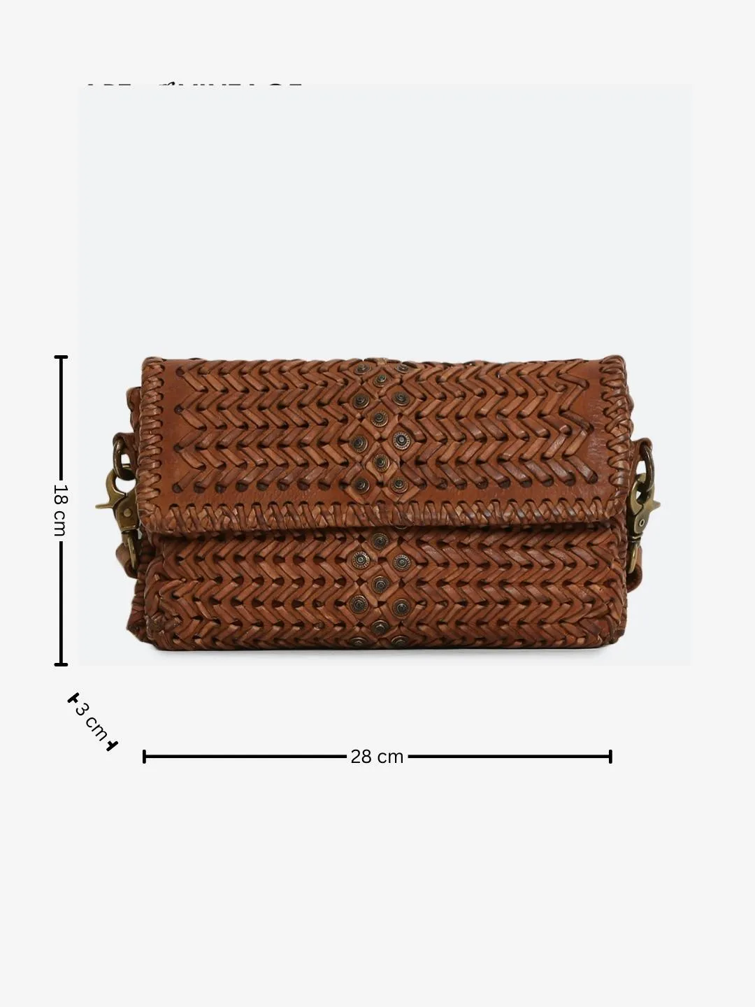 Genuine Cognac Leather Sling Bag