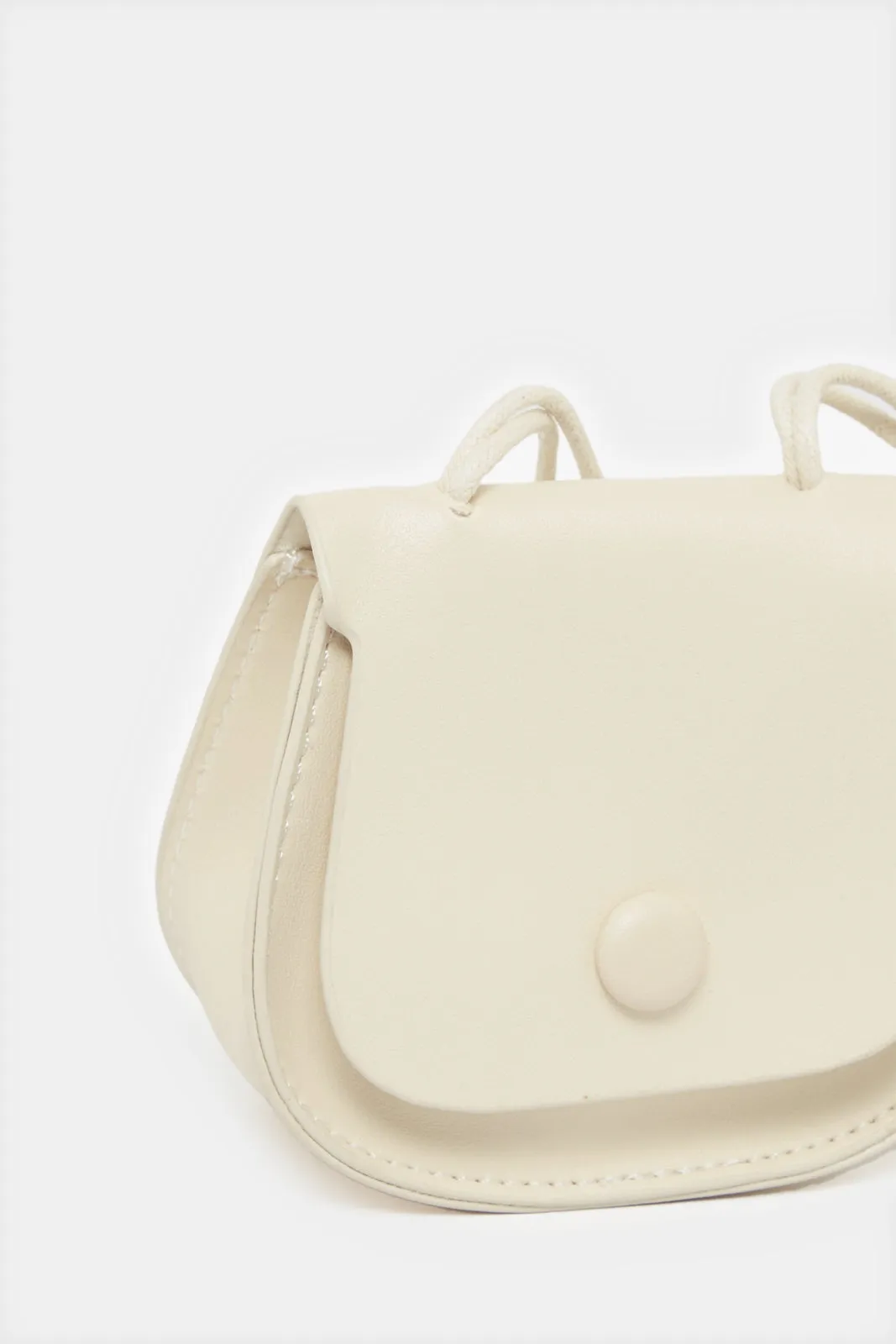 Girls Beige Plain Cross Body Bag