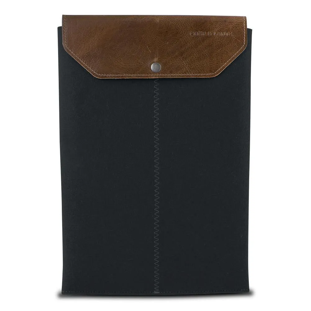 Graf & Lantz Felt Sleeve with Leather Flap for 13 MacBook Pro - Black