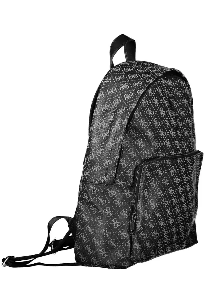 Guess Jeans Black Polyethylene Men Backpack