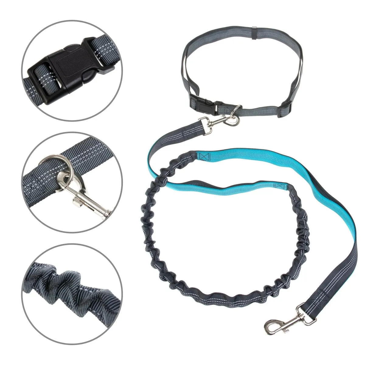 Hands Free Blue Dog Leash 4.25 ft