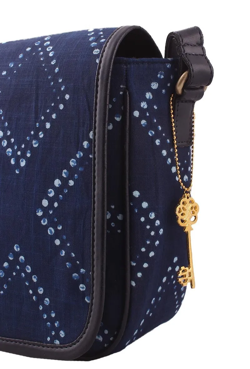 Intricate Royal Blue Sling Bag