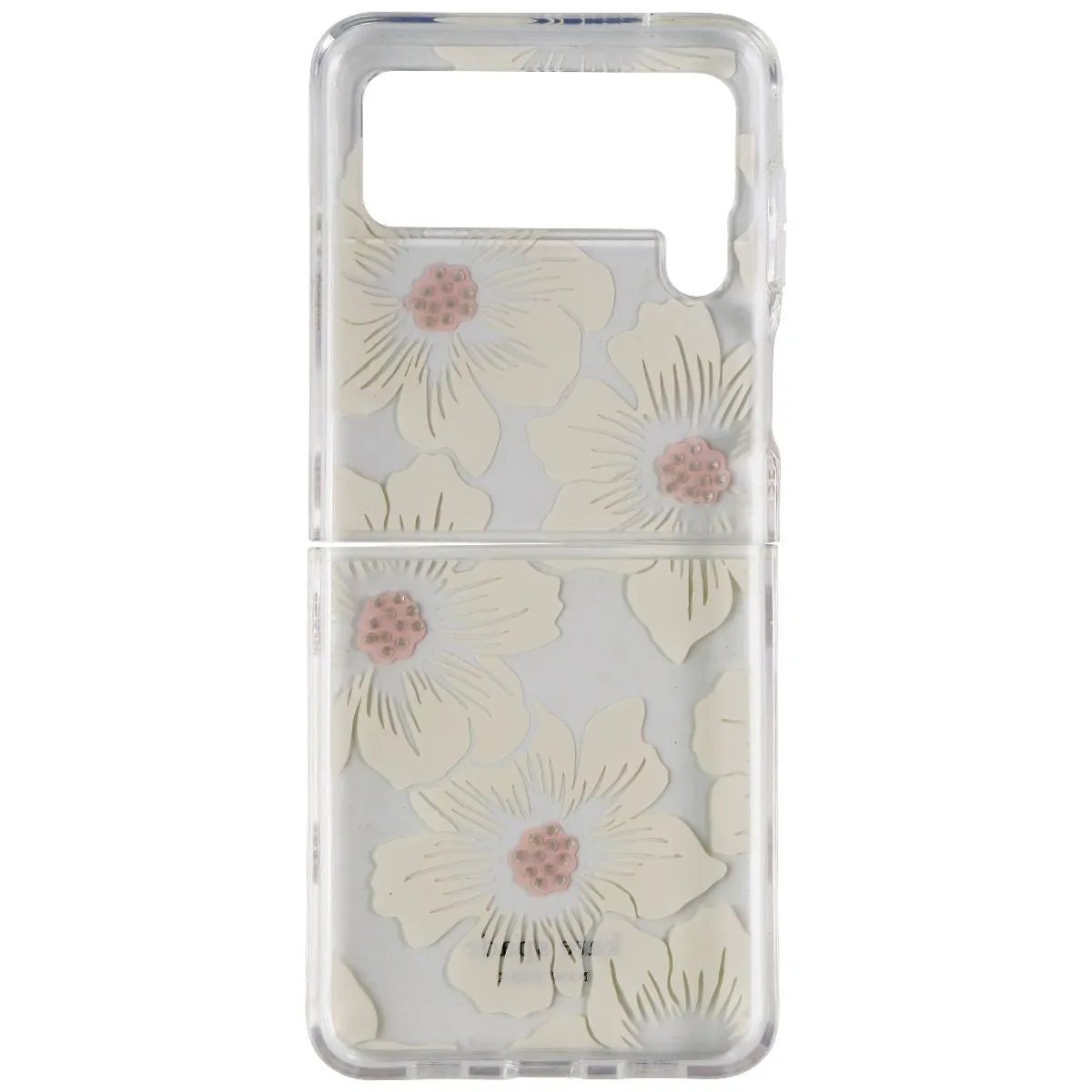 Kate Spade Protective Hardshell Case for Galaxy Z Flip3 5G - Hollyhock/Clear