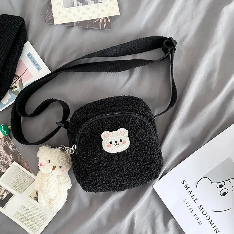 Kawaii Cute Bear Plush Shoulder Bag