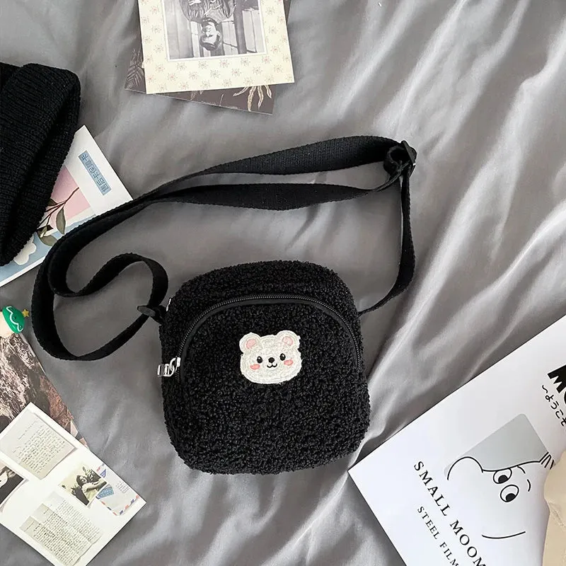 Kawaii Cute Bear Plush Shoulder Bag