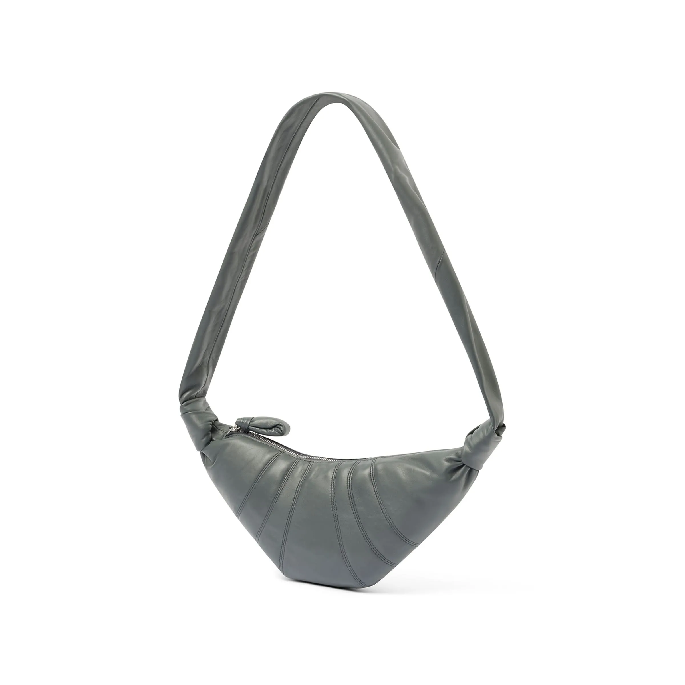 Lambskin Small Croissant Bag in Asphalt