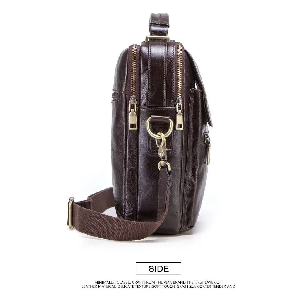 Luxury Leather Flap Buckled Crossbody Bag