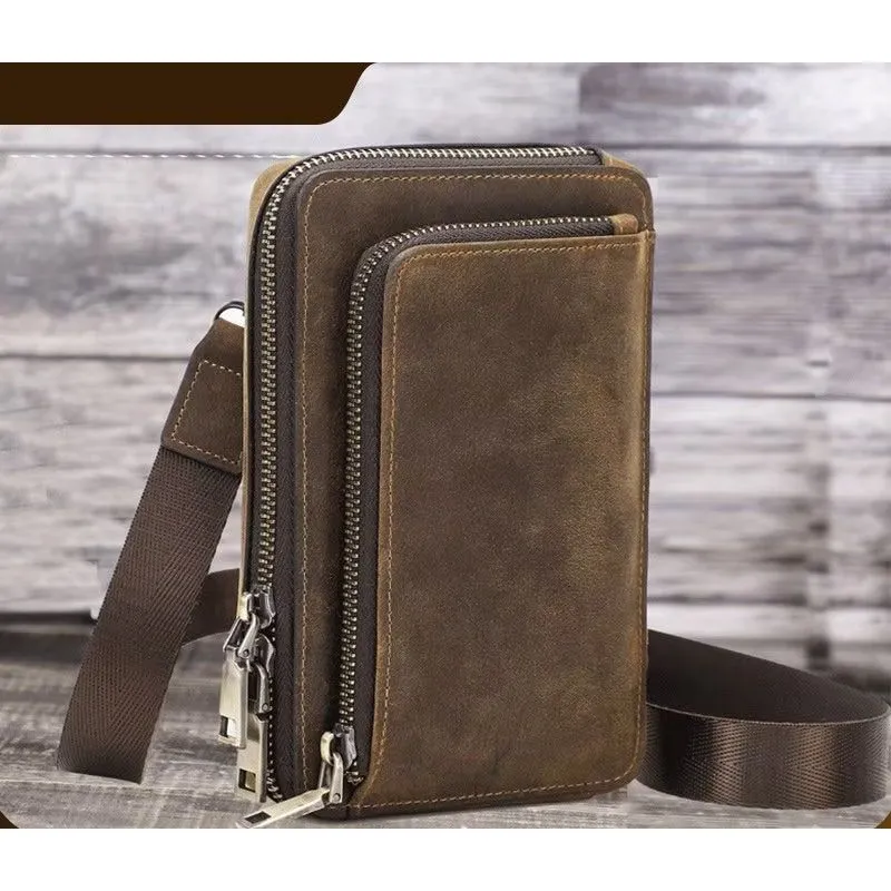 Luxury Leather Flap Vintage Crossbody Bag