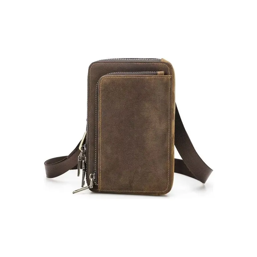 Luxury Leather Flap Vintage Crossbody Bag