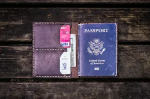 No.06 Leather Passport Holder - Dark Brown