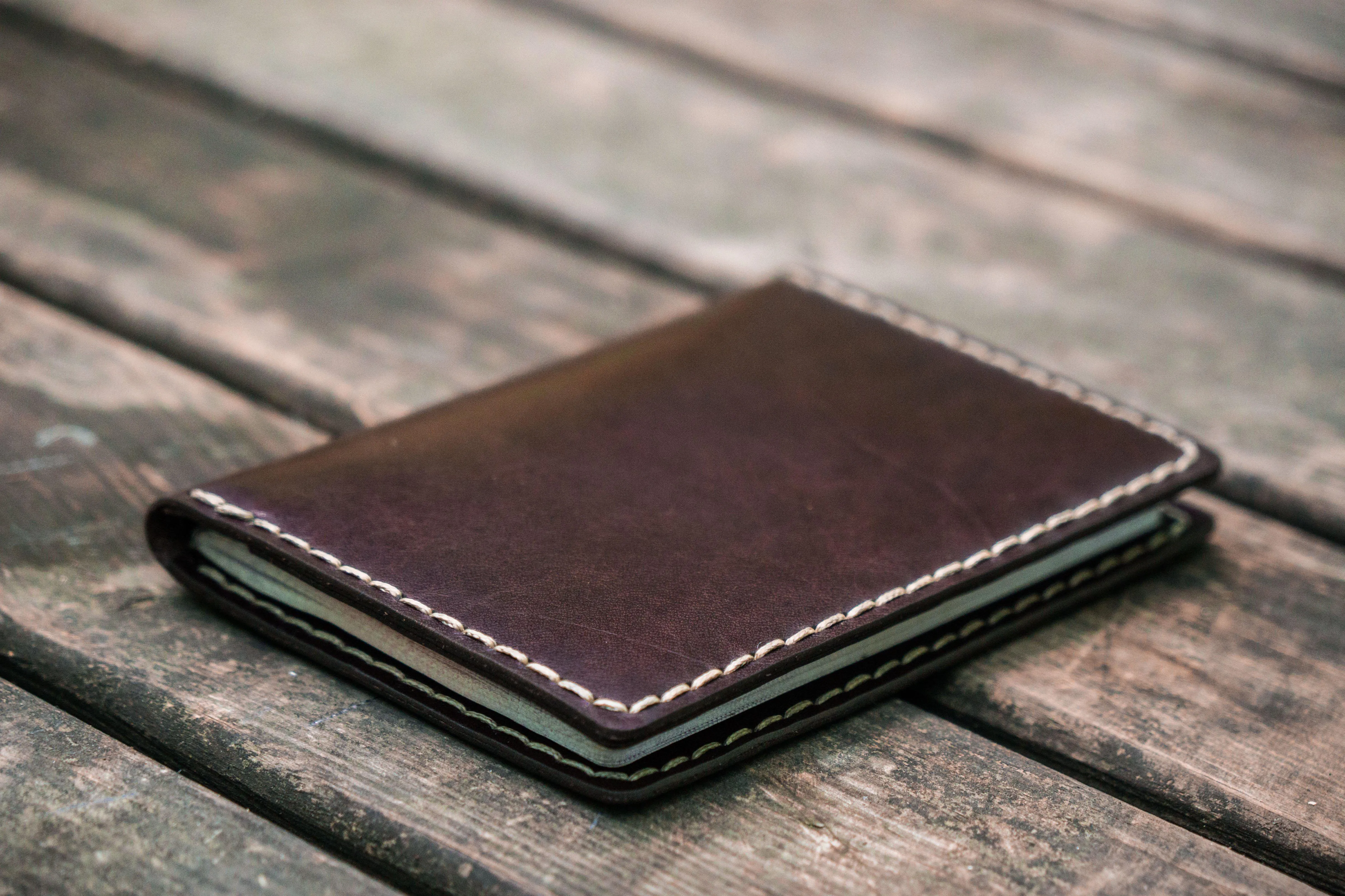 No.06 Leather Passport Holder - Dark Brown