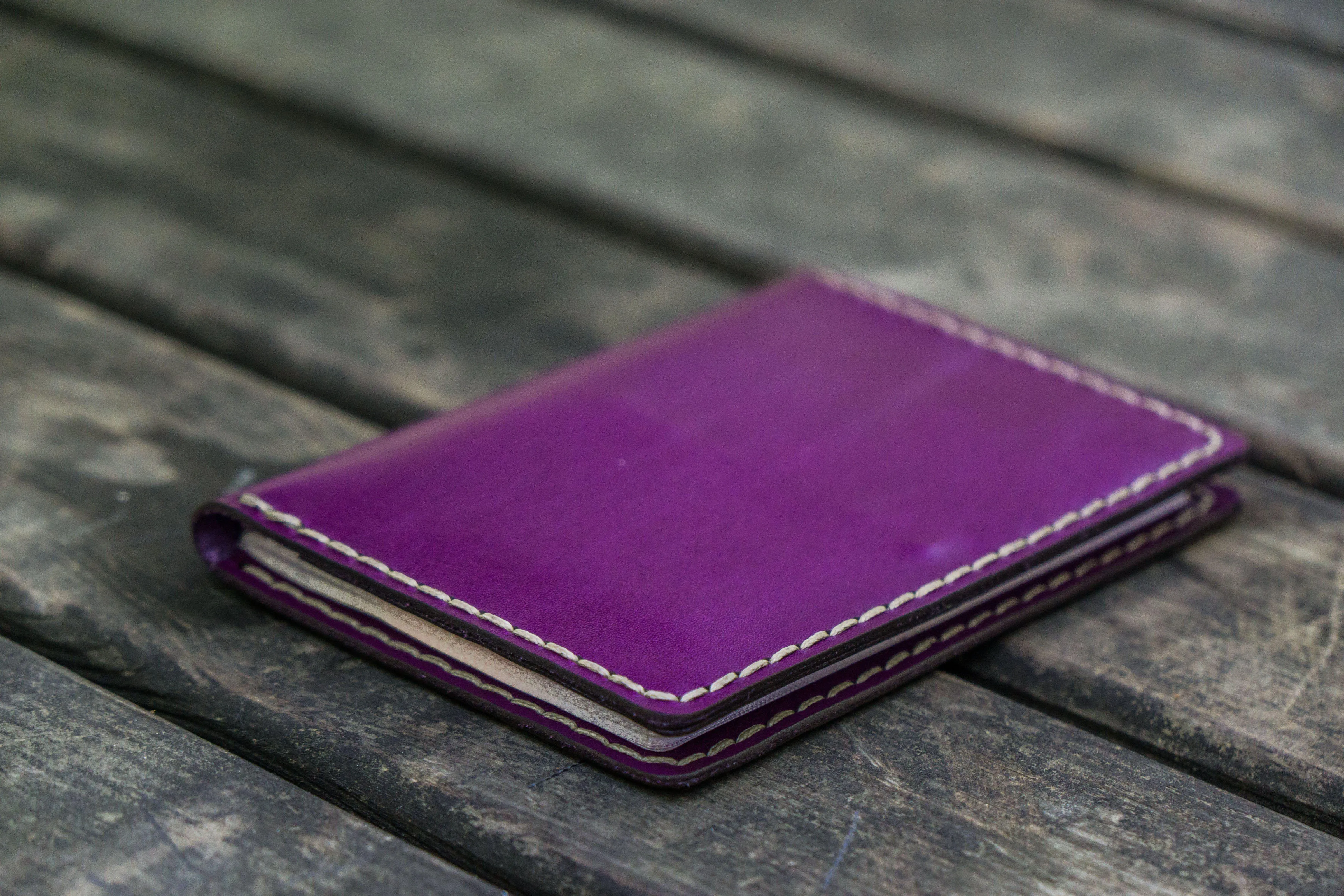 No.06 Leather Passport Holder - Purple