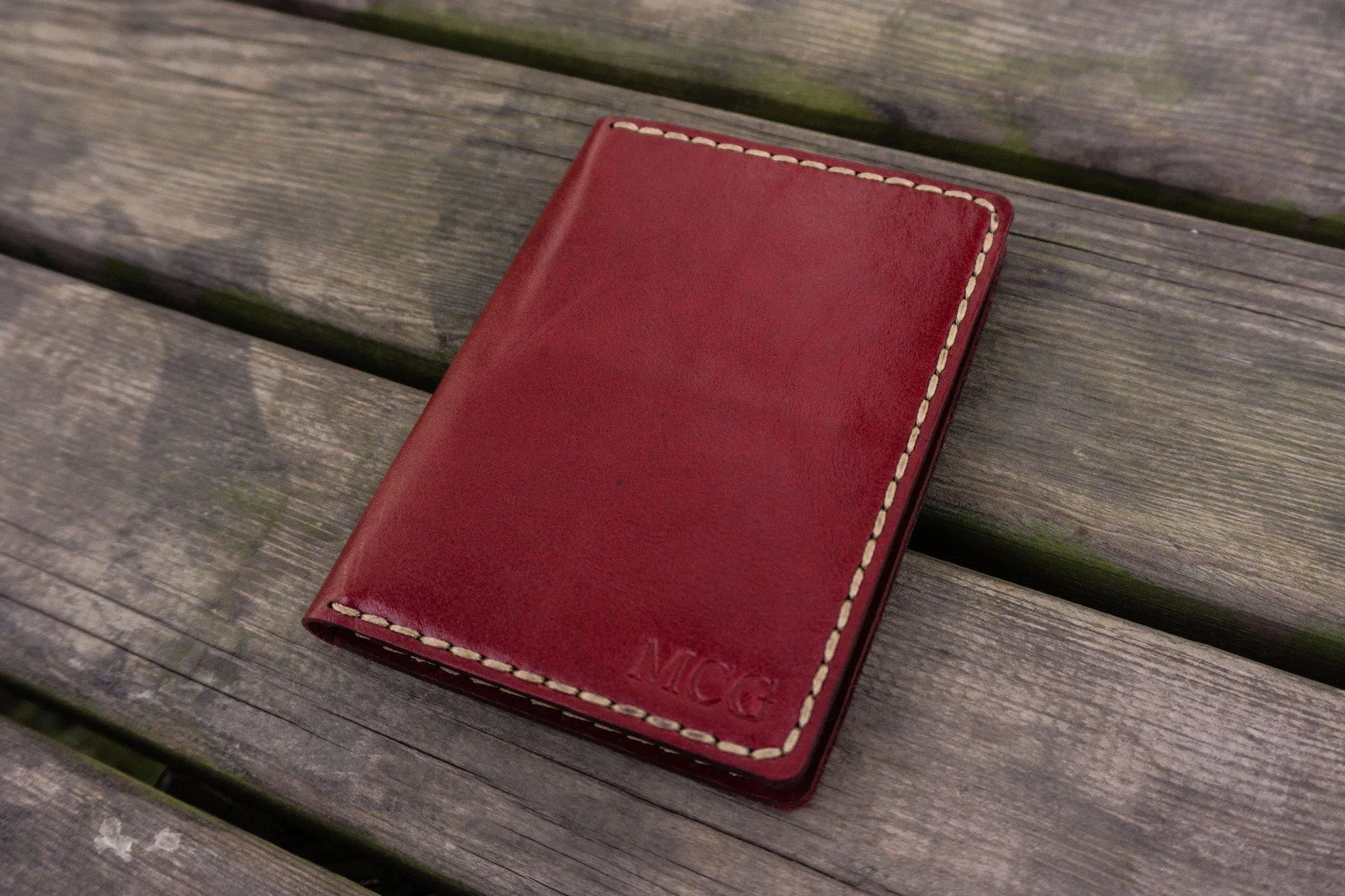 No.06 Leather Passport Holder-Red 1