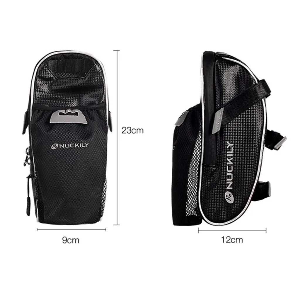 Nuckily MC-PL02 Black Bicycle Saddle Bag for Mobile Phone and Accessories