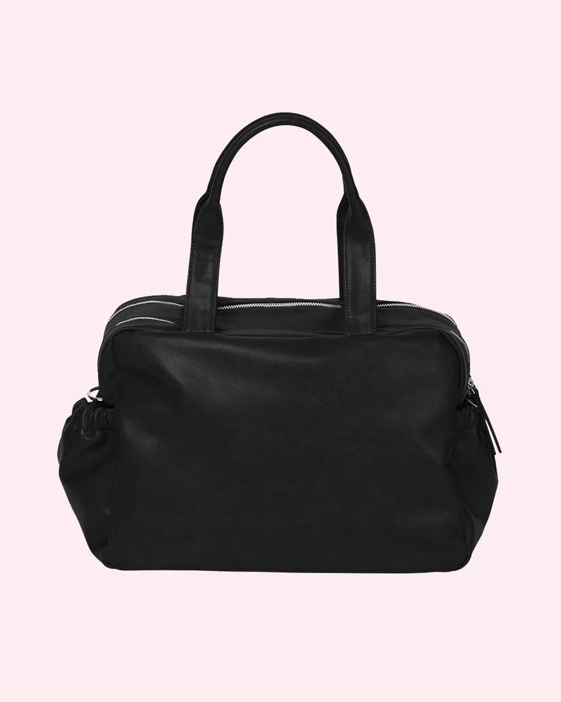 Oi Oi - Faux Leather Carry All Nappy Bag - Black