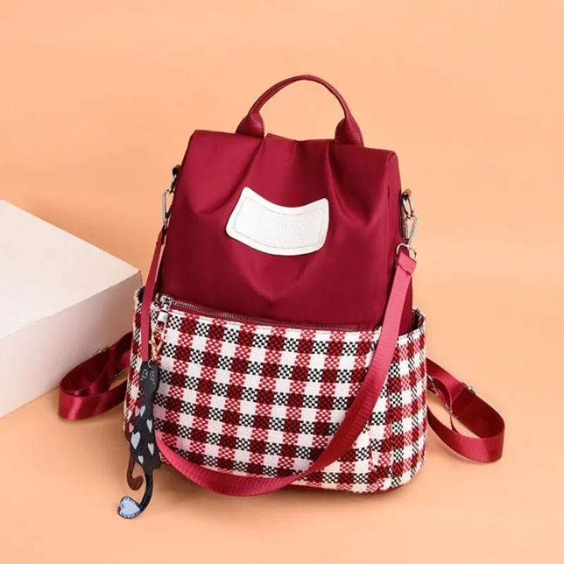 Oxford Plaid School Bags For Girls