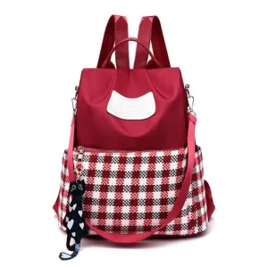 Oxford Plaid School Bags For Girls