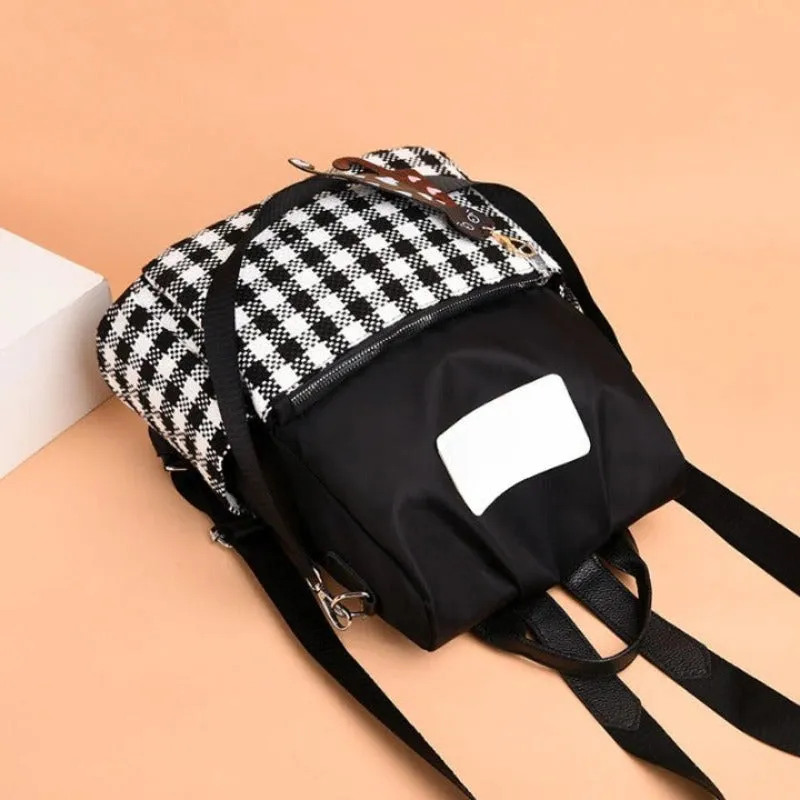 Oxford Plaid School Bags For Girls