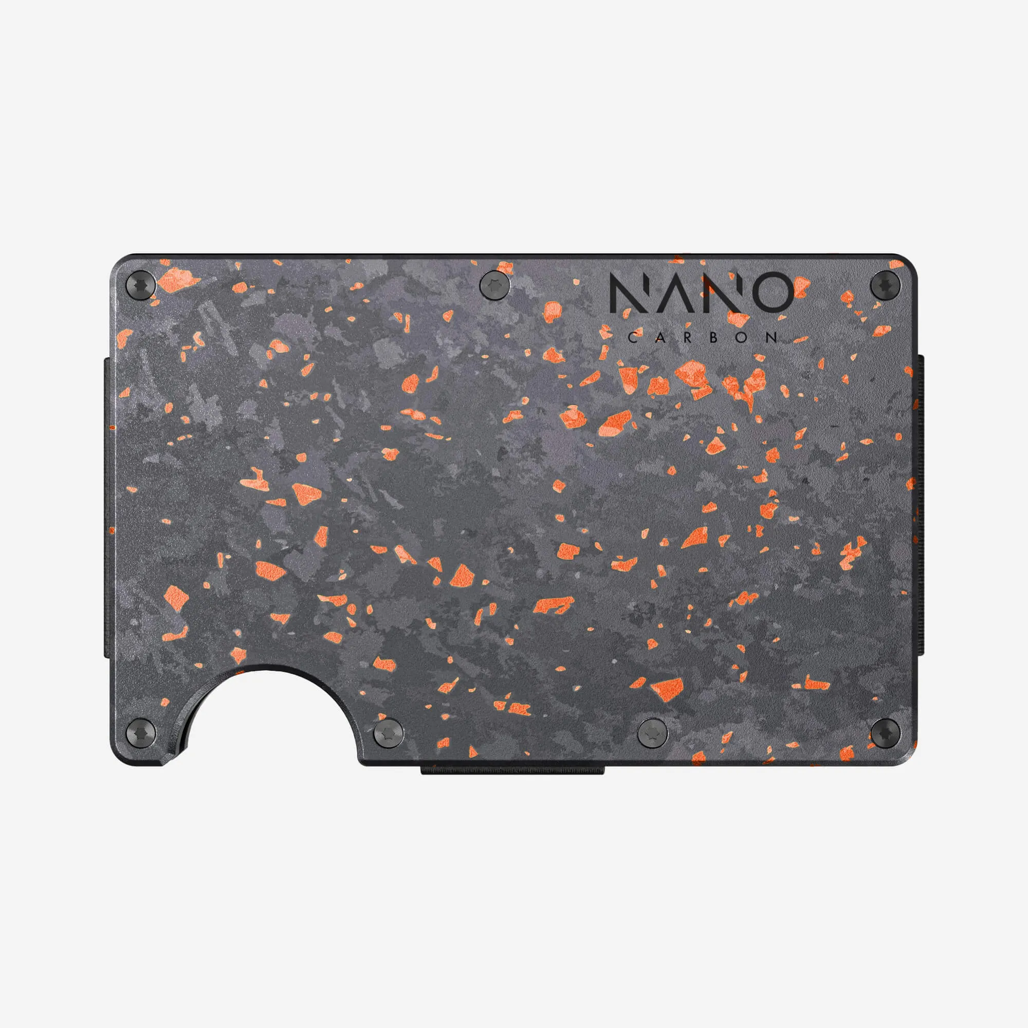 Personalised Money Clip Wallet (Nero/Arancia)