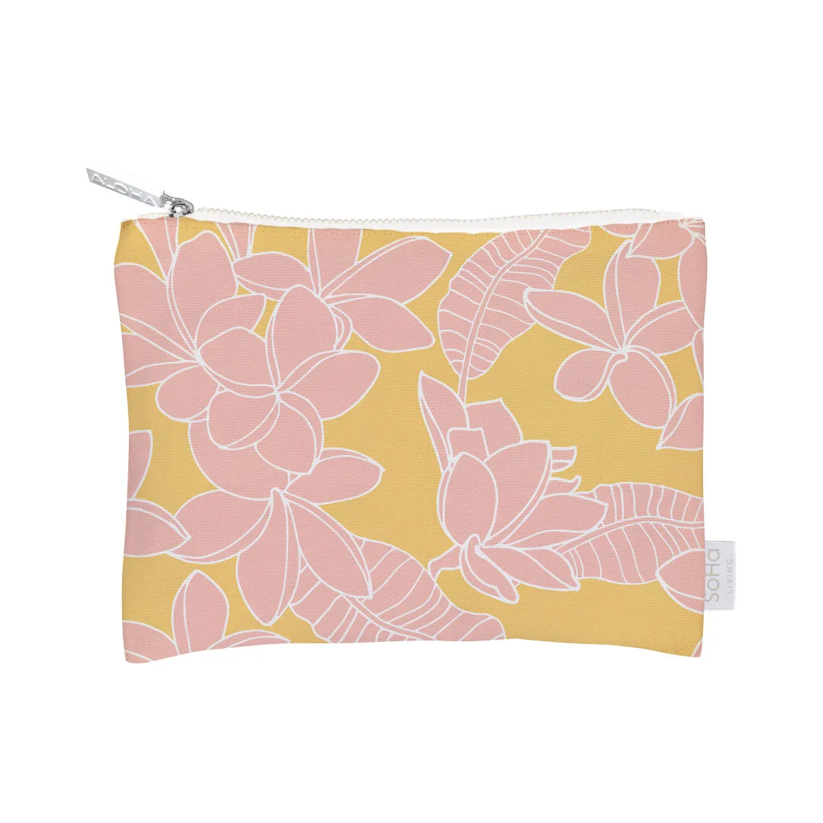 *Plumeria Branches Neoprene Zipper Tote