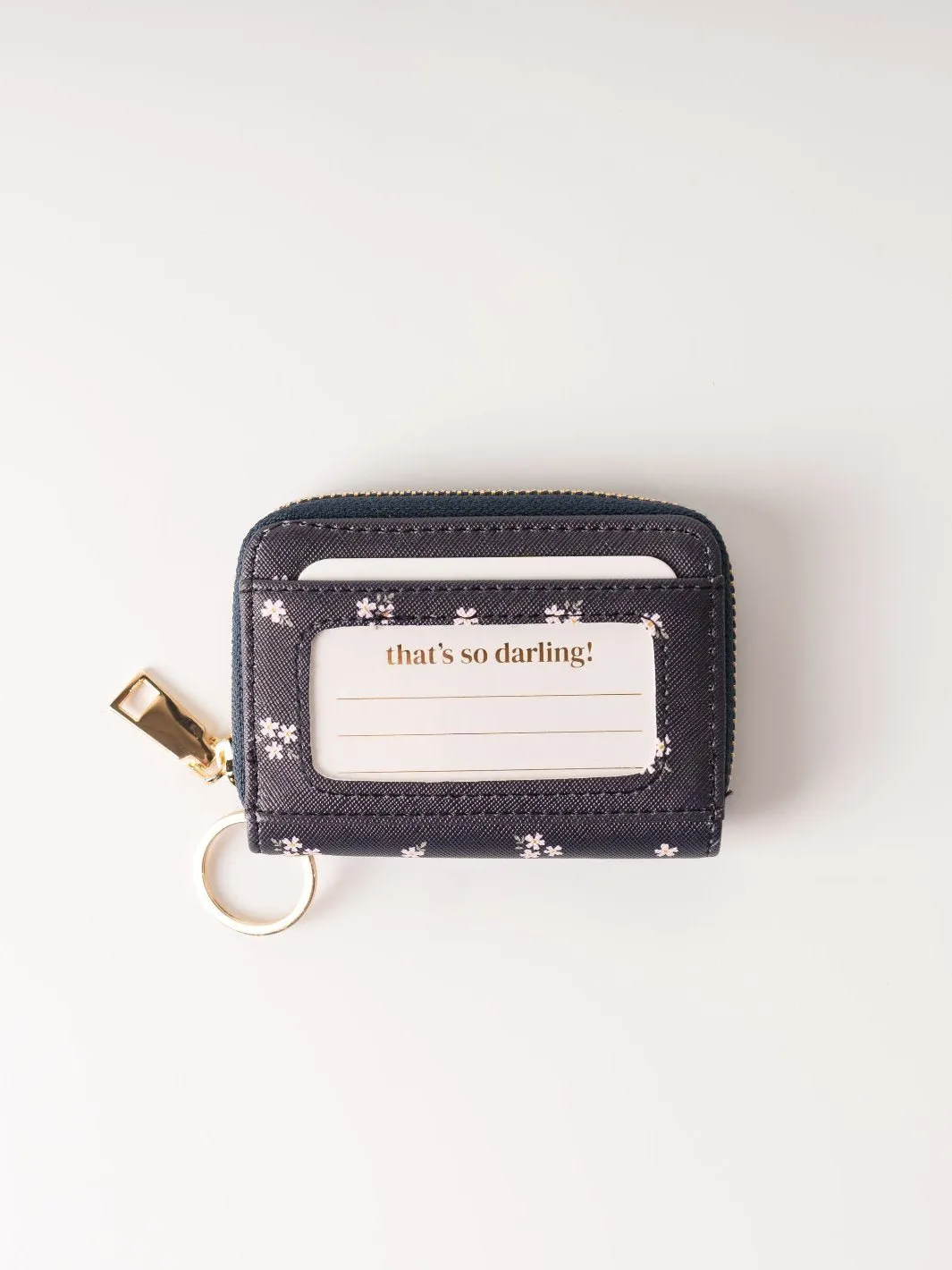 Pretty Posies Navy Zip Wallet