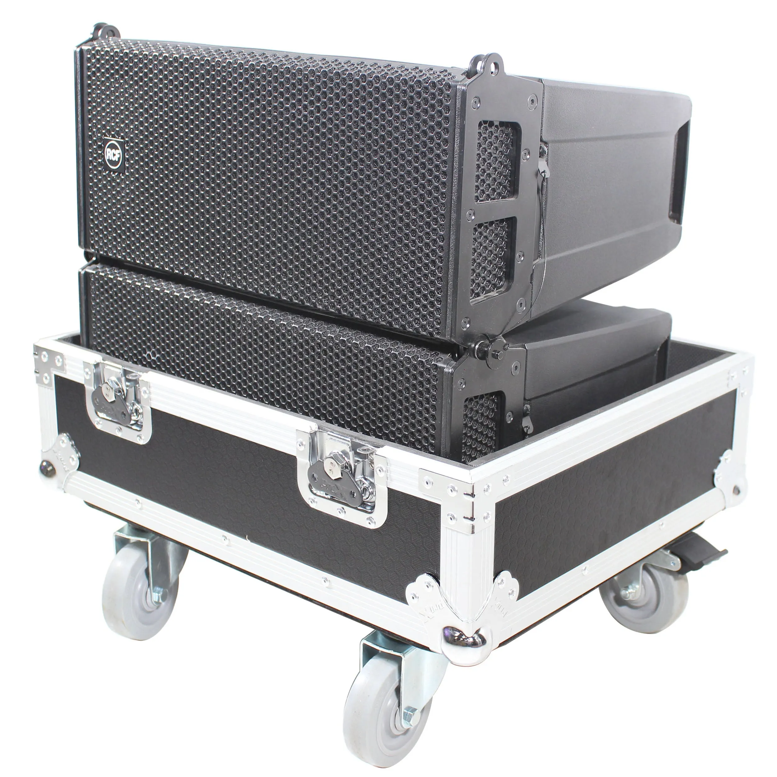 ProX X-RCF-HDL6LAX2W Line Array Flight Case for 2 RCF HDL6-A HDL 26-A Speakers W/Wheels