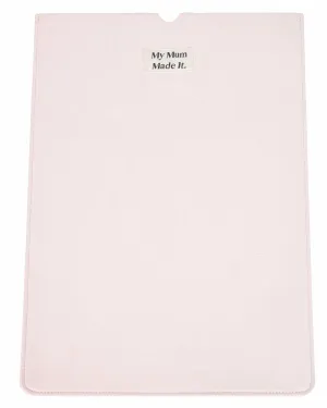 Recycled Faux Leather Laptop Sleeve - Ballet Pink