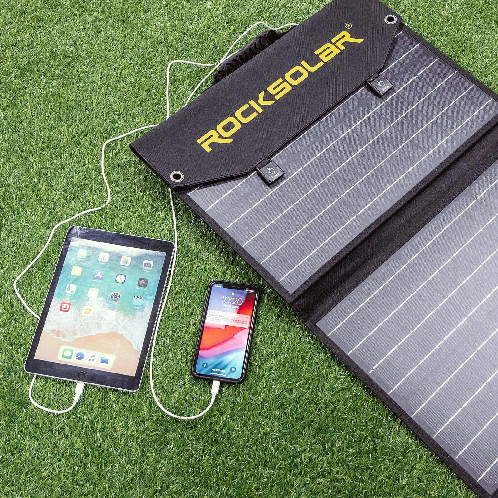 ROCKSOLAR Nomad 400W 444Wh Portable Solar Generator Kit